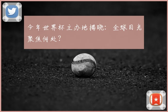 今年世界杯主办地揭晓:全球目光聚焦何处?